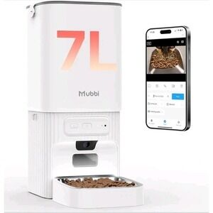 Smart Automatic Cat & Dog Feeder with Camera, 7L, Night Vision, 2-Way Audio